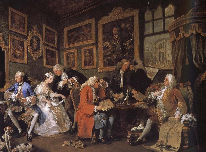 William Hogarth Group painting fashionable marriage marriage china oil painting image